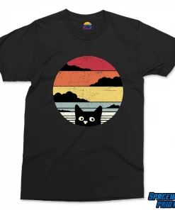 Retro Cat Funny T-shirt