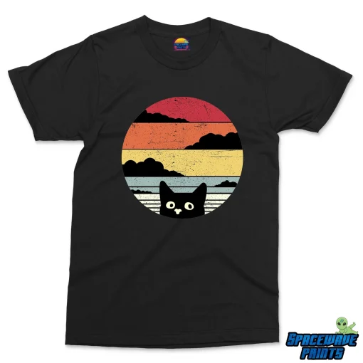 Retro Cat Funny T-shirt